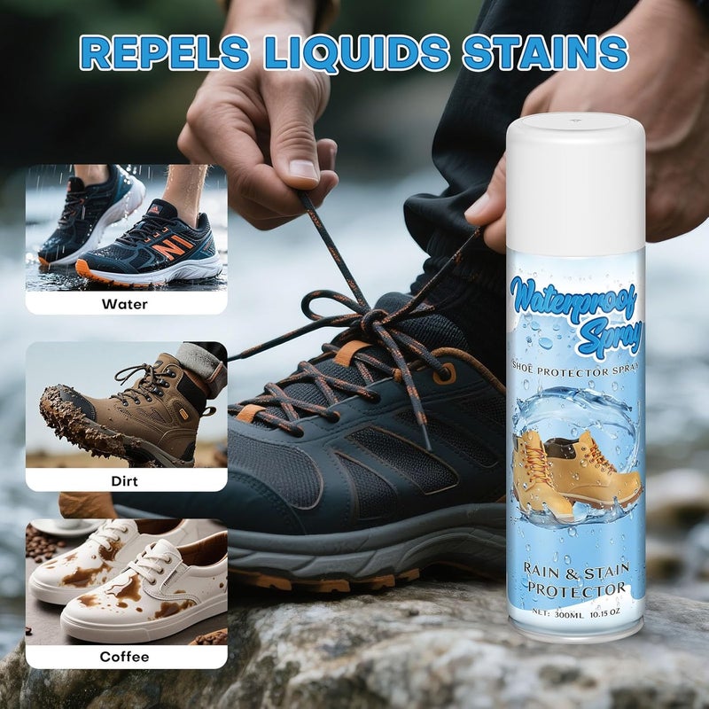 etching Adhesive Gbye Shoe Protector Spray, Suede Protector Spray, Rain & Stain Waterproof Protection for Shoes, Boots, Handbags, Purses, Suede, Leather, Canvas, Nubuck, Fabric, Nylon, 10.15Oz - Image 5